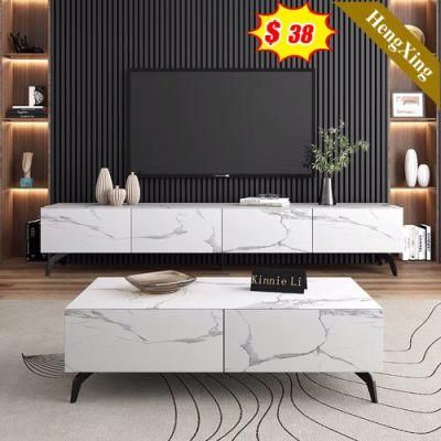 Popular MDF Home Living Room Bedroom Modern Furniture Marble Top TV Stand Coffee Table