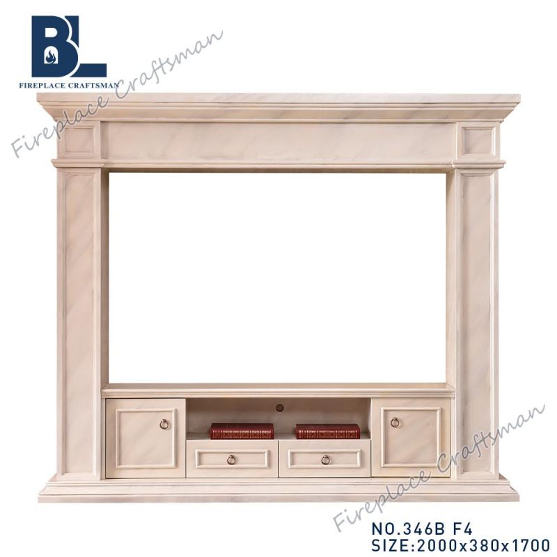 Ce Approved MDF Fireplace TV Stand Modern Home Furniture (346B)