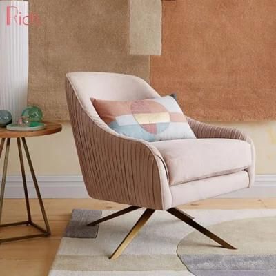 Modern Gold Furniture Living Room Swivel Fabric Velvet Chair