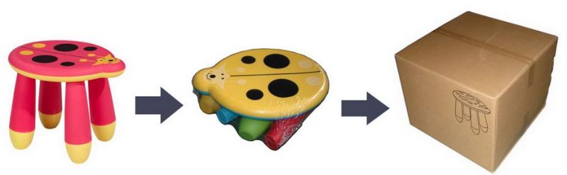 Seven-Star Ladybug Simple Plastic Stool for Children