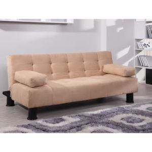 Modern Functional Fabric Sofa Bed with Pillows (WD-696B)