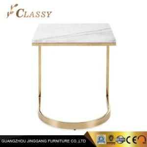 Hot Selling Living Room Marble Top Metal Side Table