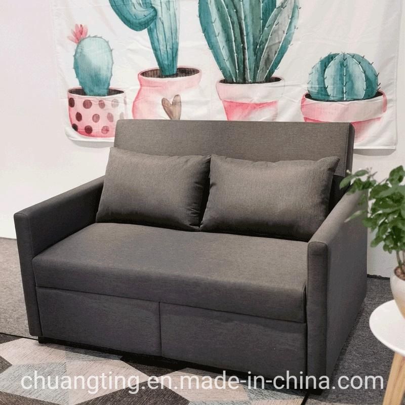 Dark Grey Double Seat Sofa Cum Bed New Design Sofabed