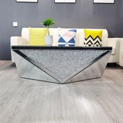 High Reputation Durable Compact Silver Mirror Glass Coffee Table