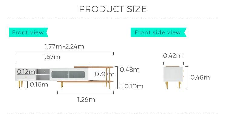 Linsy Living Room Modern White Coffee Table TV Stand Kr1m