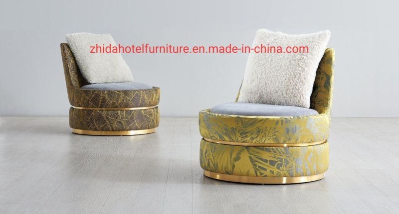 15% off Home Furniture Foshan Supplier Luxury Design Living Room Single Chair Hotel Lobby Bedroom Furniture Round Leisure Chair for Villa