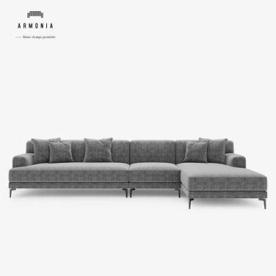 Living Room Furniture Leisure Sofa Set Fabric Modern Corner Sofa