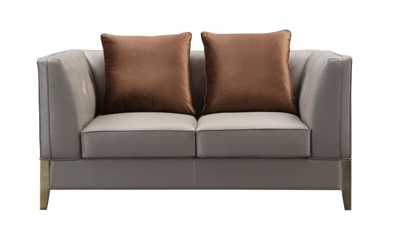 Glossy Stainless Steel Feet Tufed Classic Sofa Comfort Apartment Villa Use Couch Sofas on Sale