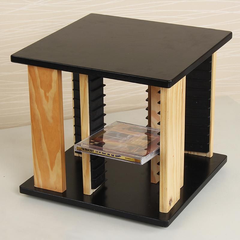 Hot Selling Rotatable Wood CD Rack