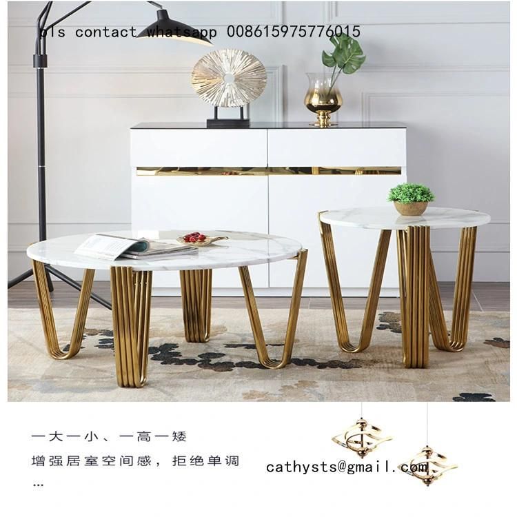 Metal Plated Stainless Steel Marble Negotiation Hotel Meeting Room Table