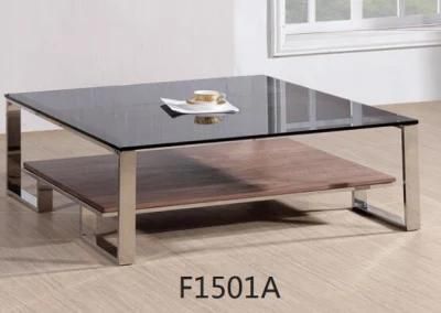 Shenzhen Factory Living Room Furniture Luxury Round Stainless Steel Coffee Table