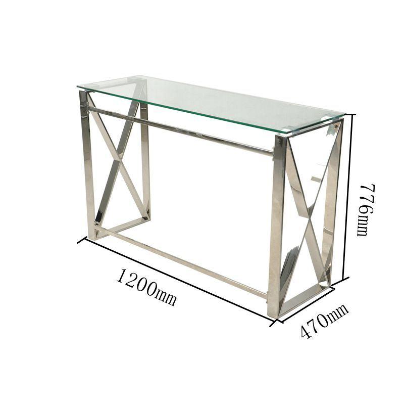 Simple Cheap Price Tempered Glass Table Stainless Steel Coffee Table for Living Room Use