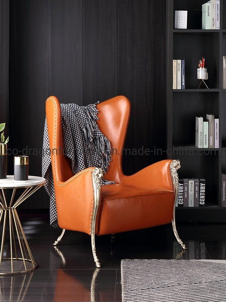 Luxury Modern Italian Home Furniture Lounge Sofa Chair with Arm