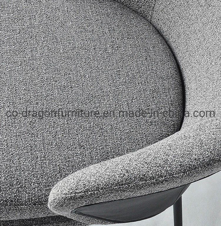 Modern Home Furniture Simple Leather Fabric Lounge Chair with Arm