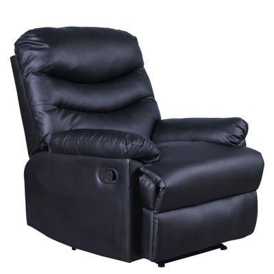 Black PU Leather Popular Style Living Room Recliner Sofa