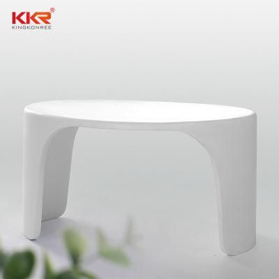 Oval Resin Stone Bathroom Stool Acrylic Sanitaryware Stool for Hotel