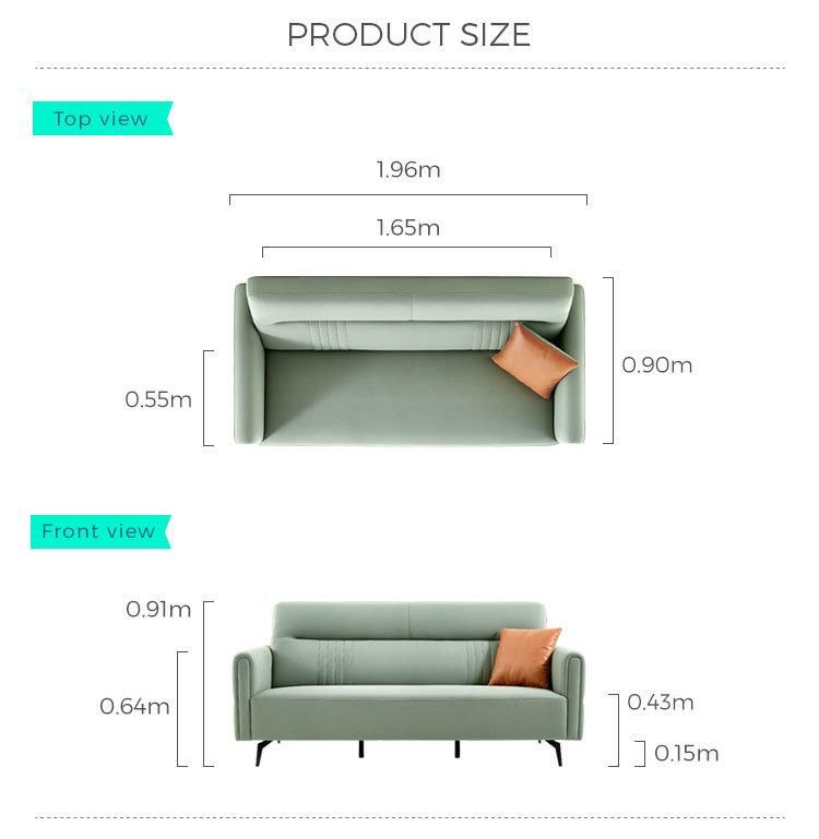 Linsy European Luxury Living Room Green Gray Comfortable Fabric Corner Sofa Couch S333