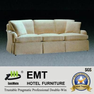 Banquet Style White Fabric Sofa Set Hotel Sofa (EMT-SF44)