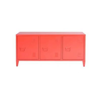 Simple Living Room Furniture Red 57-Inch Modern Metal TV Stand