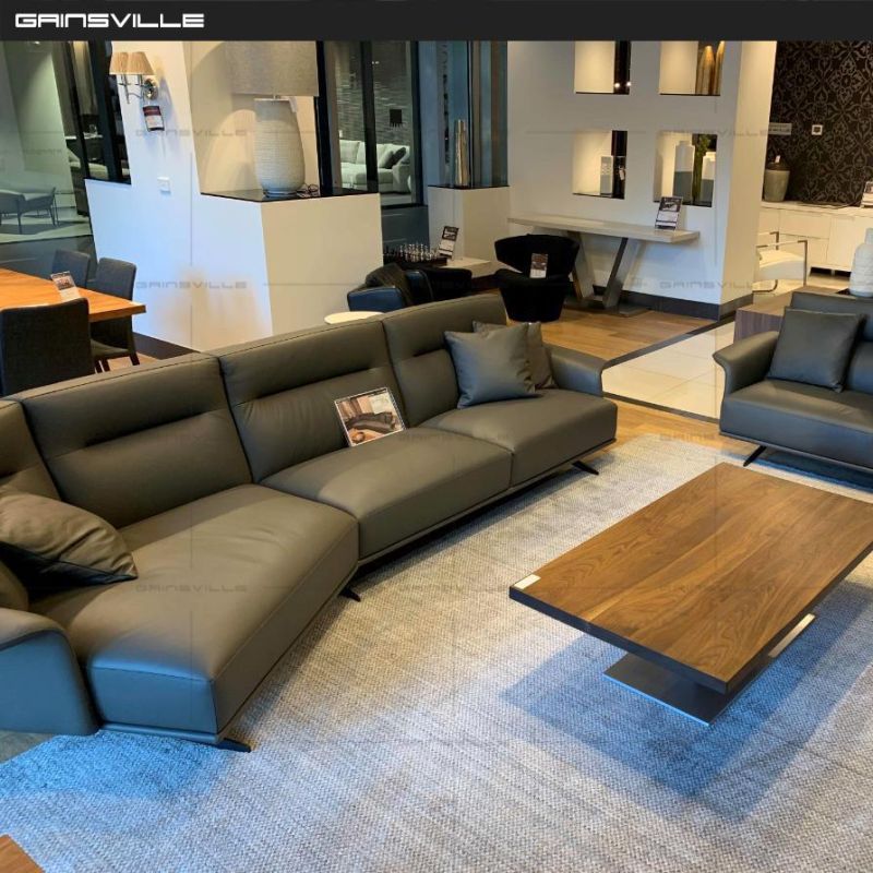 Livingroom Furniture Leather Lounge Suites Italy Sofa GS9012