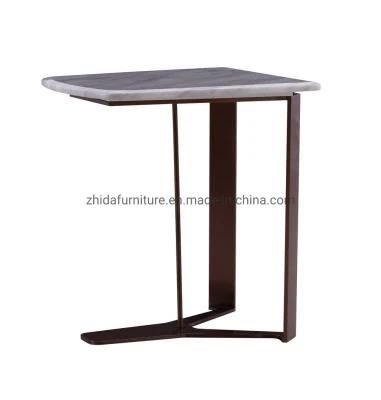 Stainless Steel Base Marble Top Modern Living Room Coffee Table