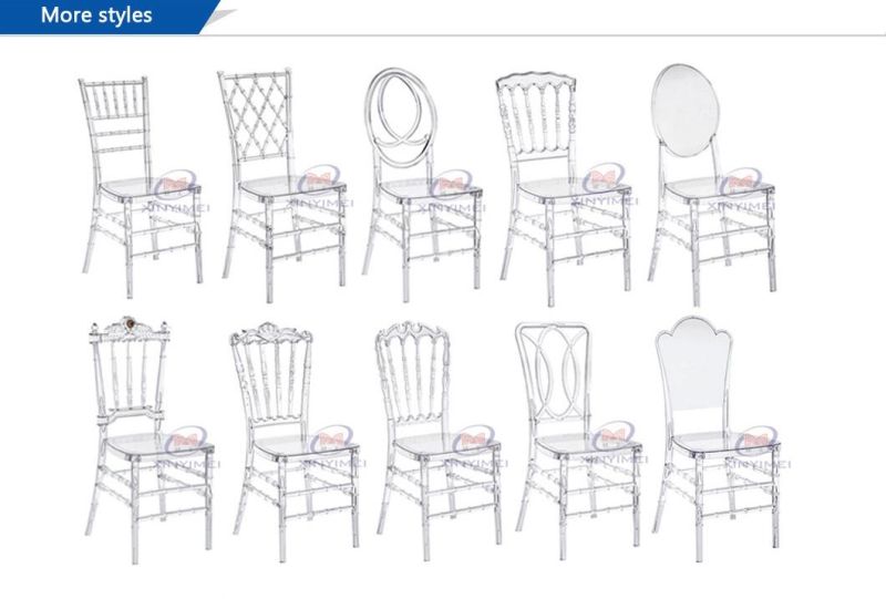 Top Quality Tiffany Furniture Resin Transparent Chiavari Chairs