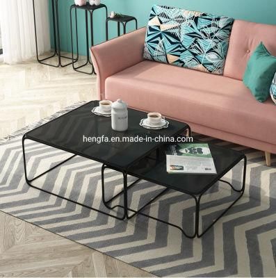 Modern Decorative Living Room Furniture Metal Frame Corner Legs Tea Side Table