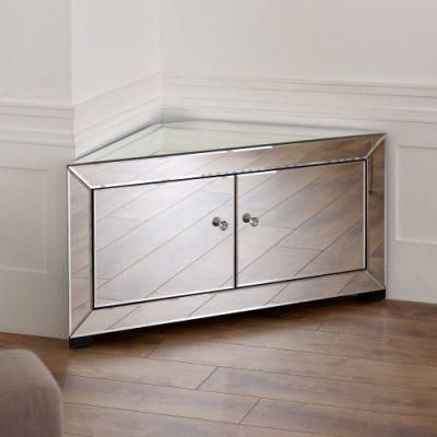 Crushed Crystal TV Unit Living Room Furniture Glass TV Table