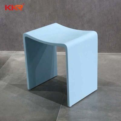 Manufacturer Blue Matte Artificial Stone Bathroom Shower Stools