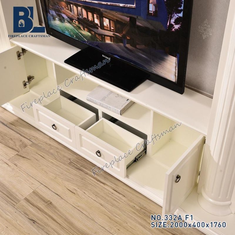 Hot Sale Cheap Solid Wood+MDF TV Stand 332A F1