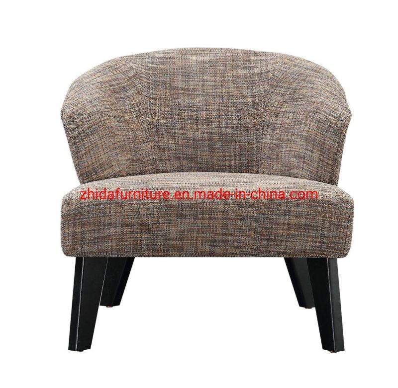 Modern Fabric Reception Chair Hotel Lobby Chair with Wooden Base