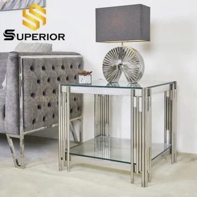 Modern Luxury Design Home Furniture Side Table Glass Coffee Table