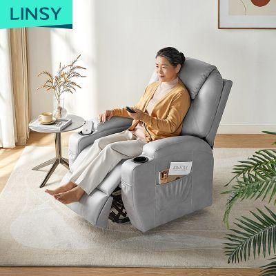 Linsy Home Lounge Green Gray Comfortable Elderly Recliner Sofa Ls362sf1