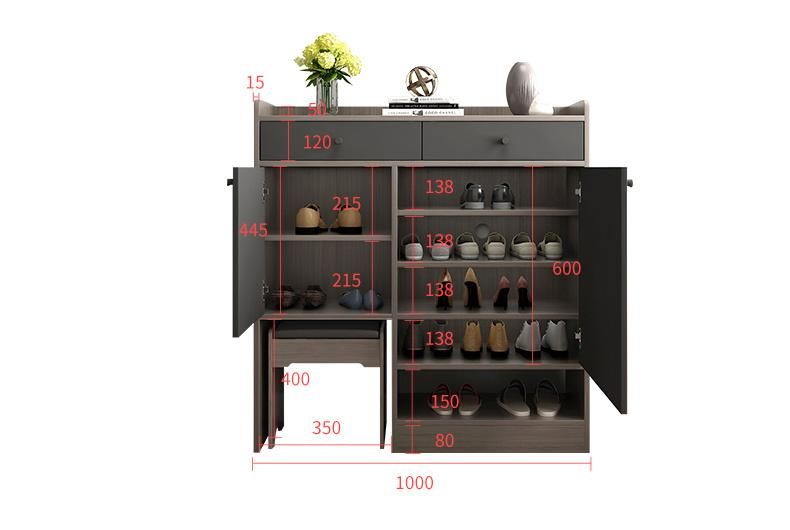 Wooden Melamine Laminated Board Baby Products Storage Cabinet Modern Home Bedroom Furniture Shoe Racks Cabinets