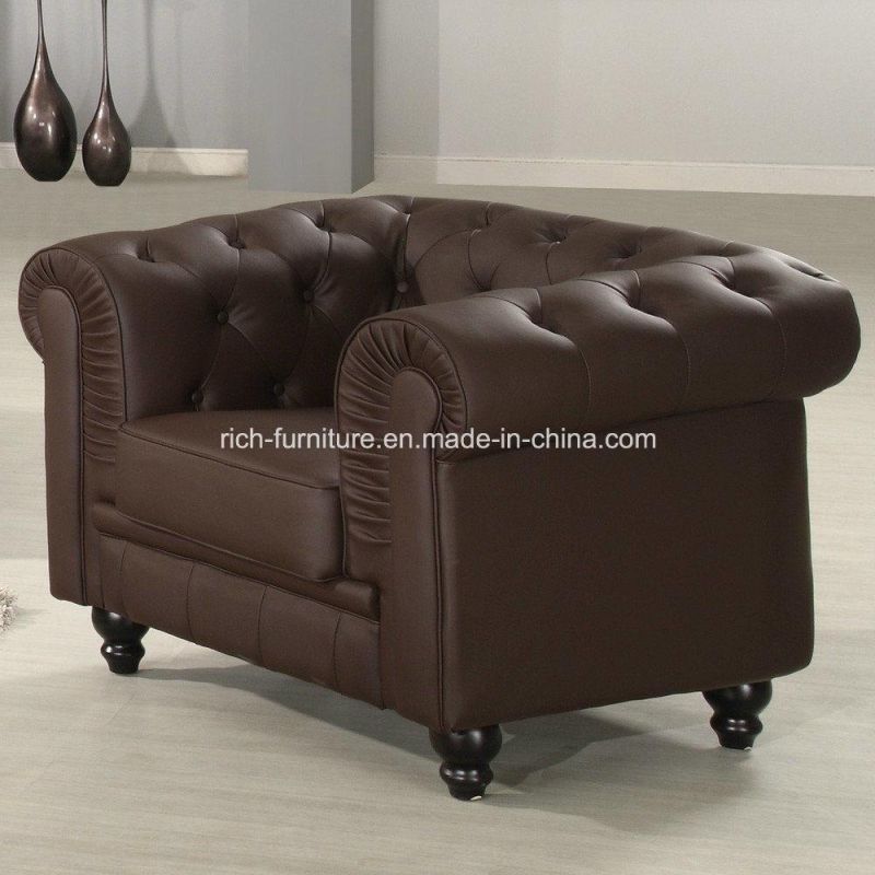 Classic Vintage Leather Chesterfield Sofa