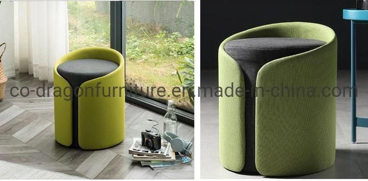 Modern Design Furniture Wooden Fabric Stool for Living Room Furniture