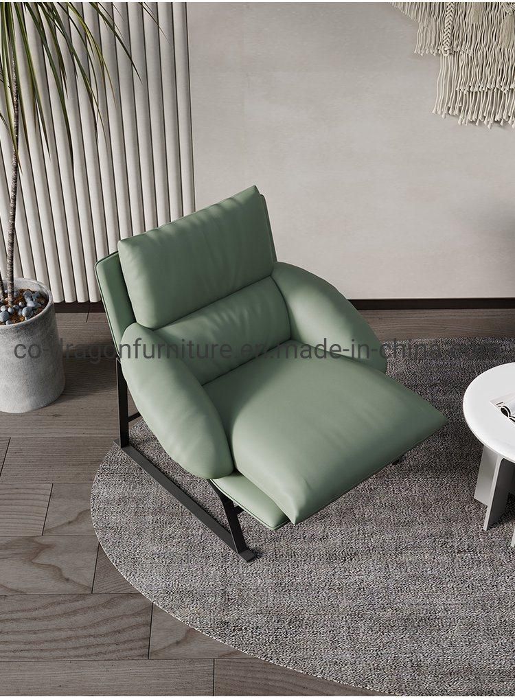 Fashion Luxury Livingroom Furniture Leather Leisure Chair with Metal Legs