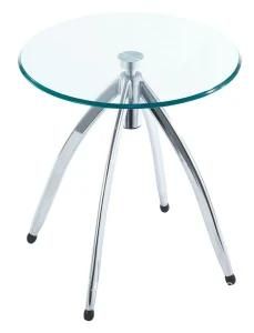 Desk Furniture Glass Table with Stainless Steel Leg (C91)