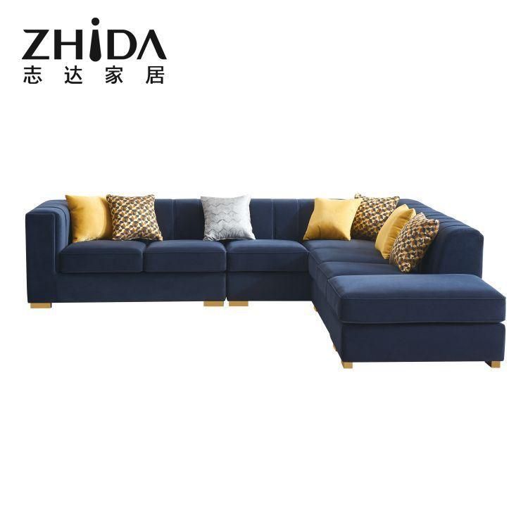 U Shape L Shape New Luxury Seational Sofa High-End Euorpean Villa Lobby Sofa Couch for Star Hotel