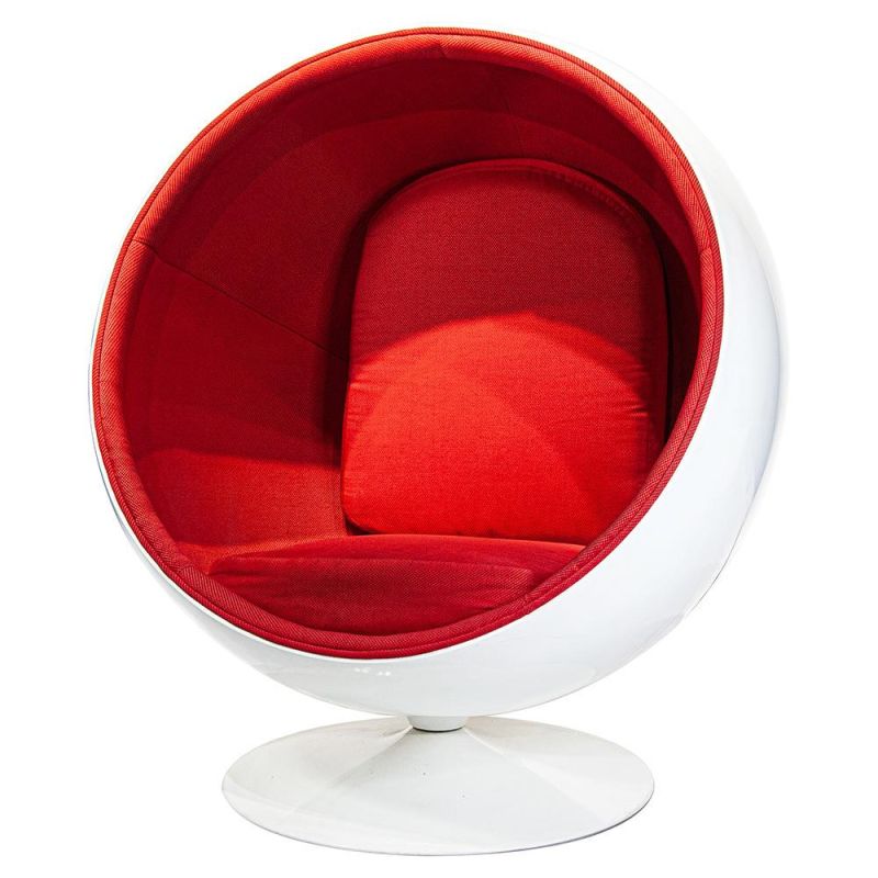 Best Quality Modern Design Fiberglass Soft Leather Cushion Rocking Aviator Dental Game Garden Round Ball Chair