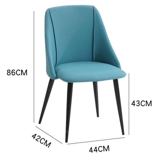 Ergonomic Modern Accent Chair Leather Banquet Dining Room Chair Retro PU Leather Overstuffed Living Room Chairs