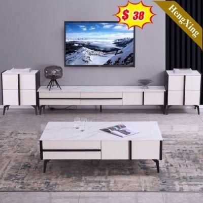 Elegant Stylish Home Living Room Bedroom Modern Furniture Marble Top TV Stand Coffee Table