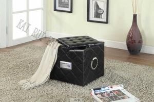 Music Storage Multifunctional Modern Square PVC Leather Ottoman