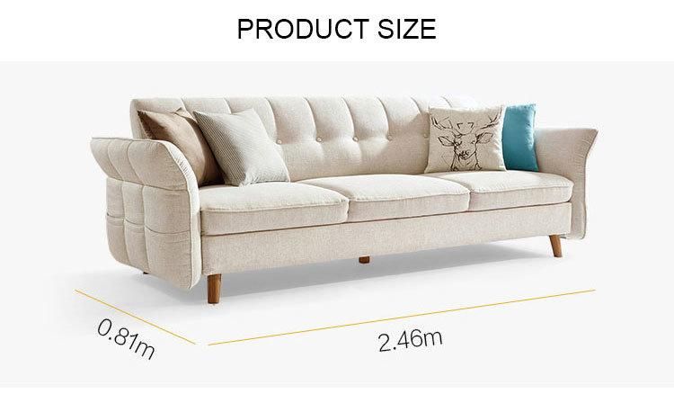 Linsy Folded Gray Fashion Fabric Sofa Bed Living Room Furniture