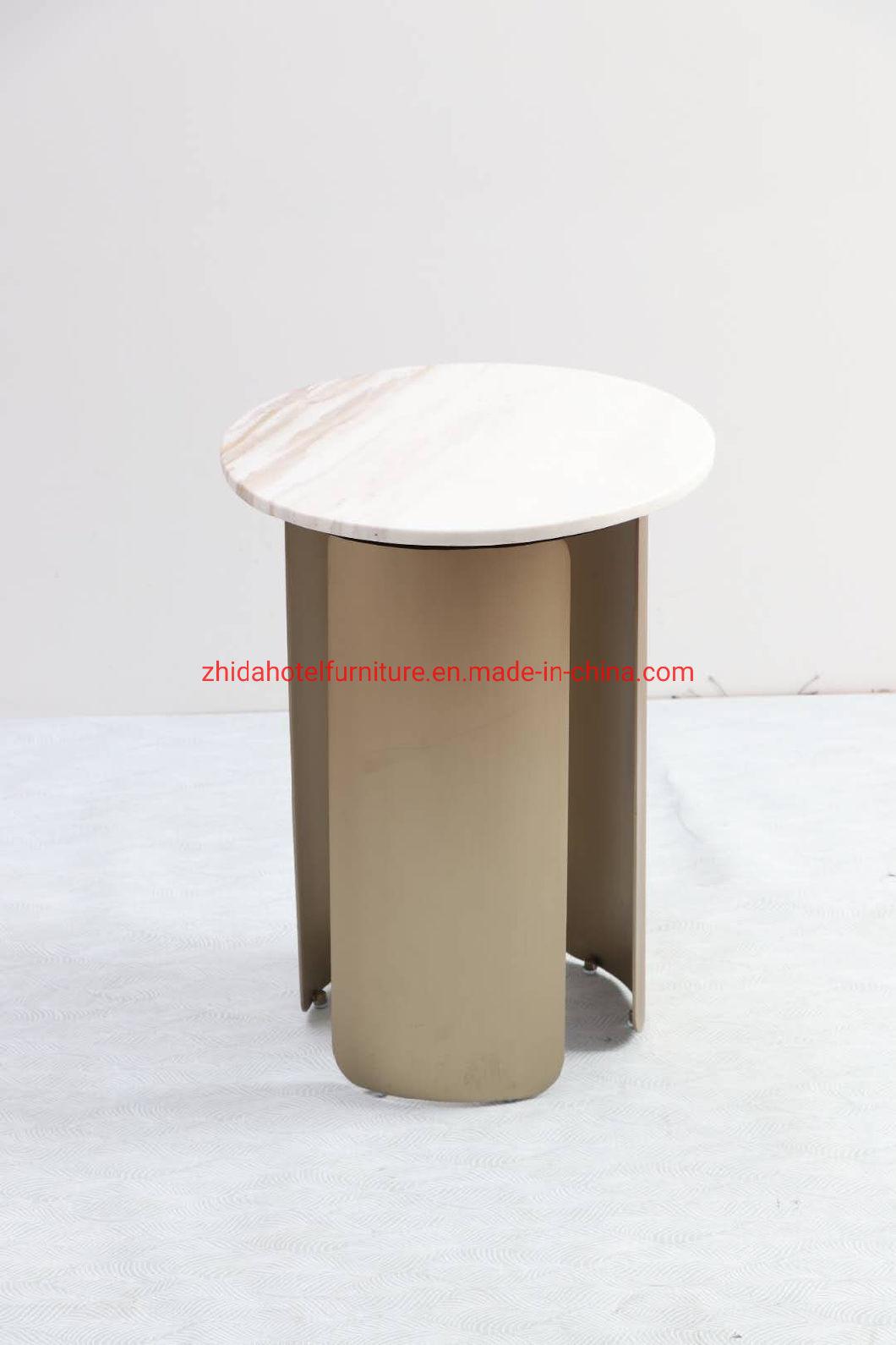 Custom Made Black Hexagon Marble Coffee Table White and Black Marble Top Gold Coffee Table