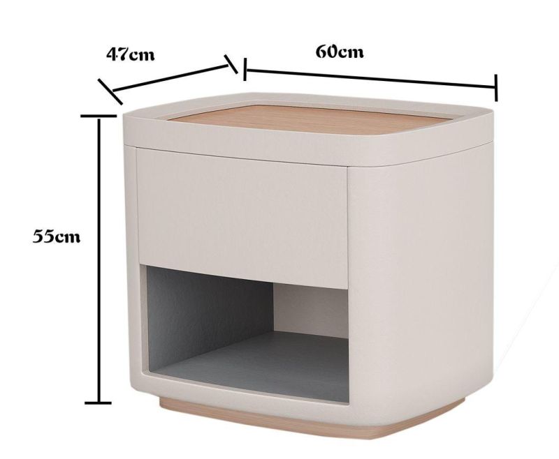 Beside Table Home Furniture Bedroom Furniture Nightstands Straight Handle Side Table with Storage