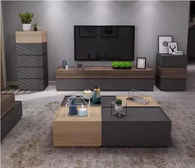 New Design Simple MDF Home Furniture Cabinet Living Room Coffee Table