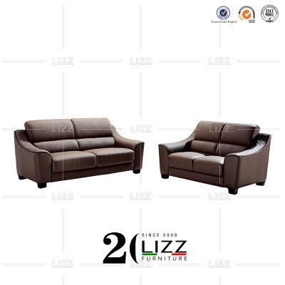 Antique Modern Design Home Hotel Furniture Sectional 1+2+3 Leisure Living Room Coffee Color Leather Sofa