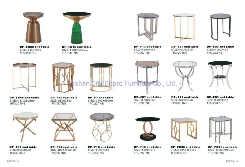 Simple Design Side Table Gold Stainless Steel Black Glass