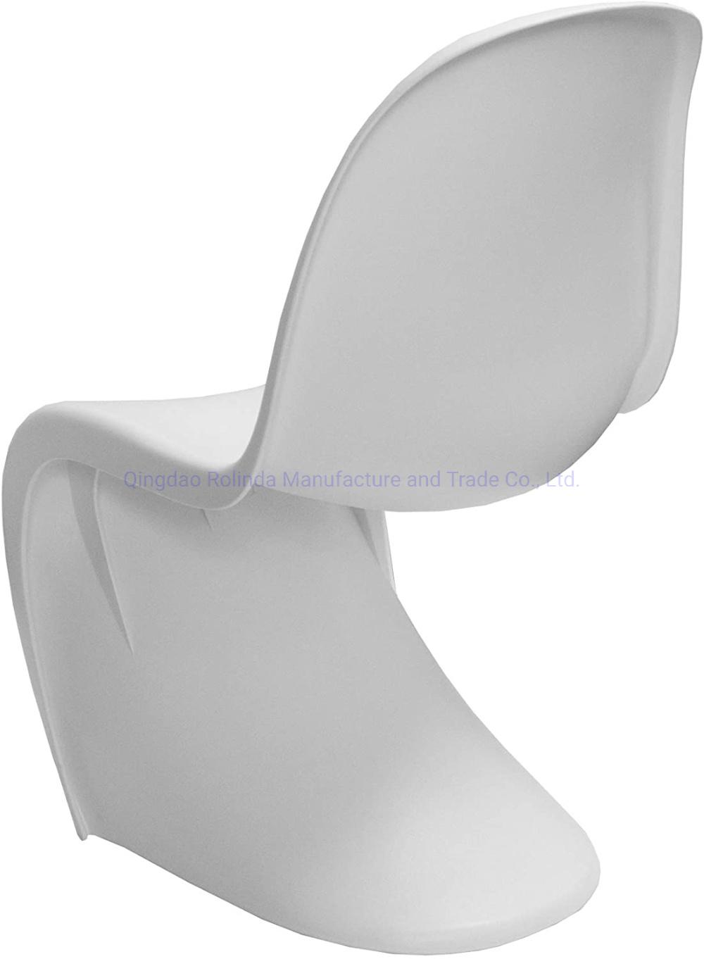 Modern Indoor Stackable S Shape Chair Panton Chair Colored PP Polypropylene Plastic Dining Chairs